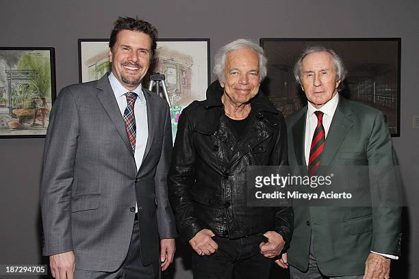 Mark Stewart, Ralph Lauren and Sir Jackie Stewart attend "Weekend Of A Champion" premiere - To Save Project: The 11th MOMA International Festival of...