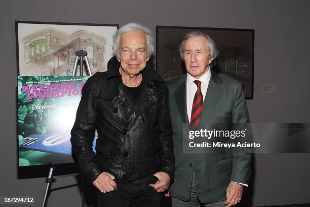 Ralph Lauren and Sir Jackie Stewart attend "Weekend Of A Champion" premiere - To Save Project: The 11th MOMA International Festival of Film...