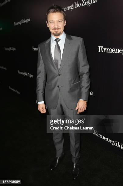 Actor Jeremy Renner attends Ermenegildo Zegna Global Store Opening hosted by Gildo Zegna and Stefano Pilati at Ermenegildo Zegna Boutique on November...