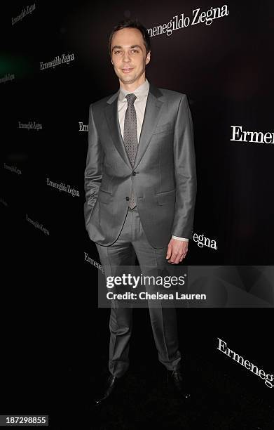 Actor Jim Parsons attends Ermenegildo Zegna Global Store Opening hosted by Gildo Zegna and Stefano Pilati at Ermenegildo Zegna Boutique on November...