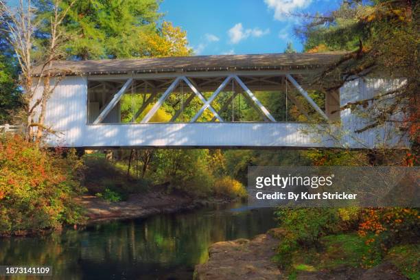 hannah covered bridge - 1936 stock pictures, royalty-free photos & images