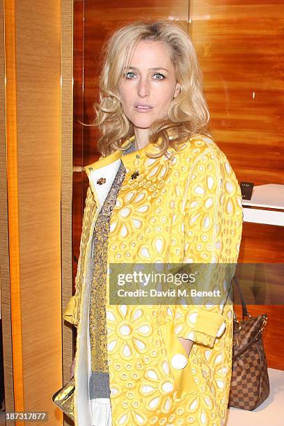 Gillian Anderson attends the launch of Louis Vuitton Townhouse at Selfridges on November 7, 2013 in London, England.