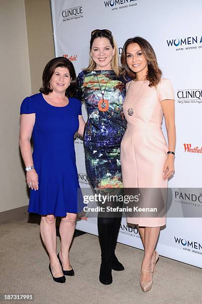 Beth Friedman, Cece Coffin and Angella Nazarian attend WOMEN A.R.E Inaugural Summit Presented By PANDORA at SLS Hotel on November 7, 2013 in Beverly...