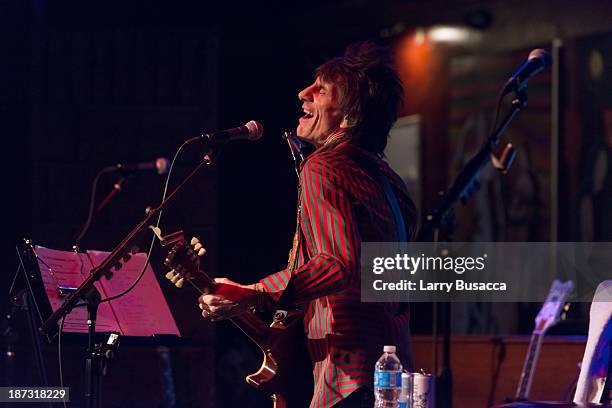 Ronnie Wood performs at The Cutting Room on November 7, 2013 in New York City. Ronnie Wood of the Rolling Stones made a rare club appearance at New...