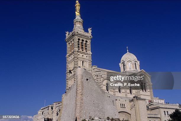 marseille, notre-dame-de-la-garde - notre dame stock pictures, royalty-free photos & images