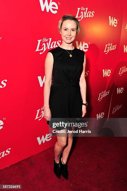 Actress Caroline Carver is seen at WE tv's Celebration for The Premiere Of It's Newest Series "The LYLAS" at the Warwick on November 7, 2013 in...