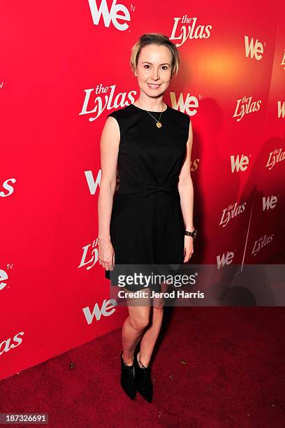Actress Caroline Carver is seen at WE tv's Celebration for The Premiere Of It's Newest Series "The LYLAS" at the Warwick on November 7, 2013 in...