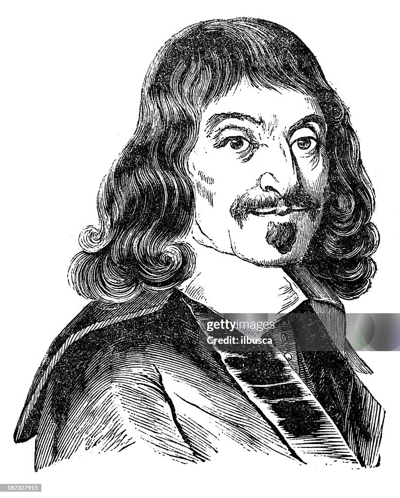 Anticuario ilustración de estado René Descartes