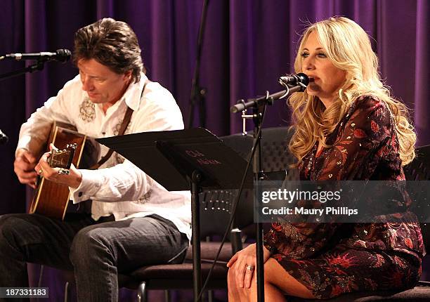 Ronnie Bowman and Lee Ann Womack perform during The Drop: Divided & United - Music of The Civil War at The GRAMMY Museum on November 7, 2013 in Los...