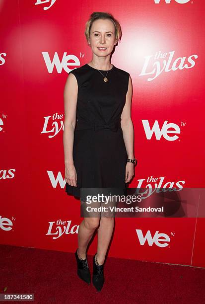 Actress Caroline Carver attends WE tv's premiere party for "The LYLAS" at Warwick on November 7, 2013 in Hollywood, California.
