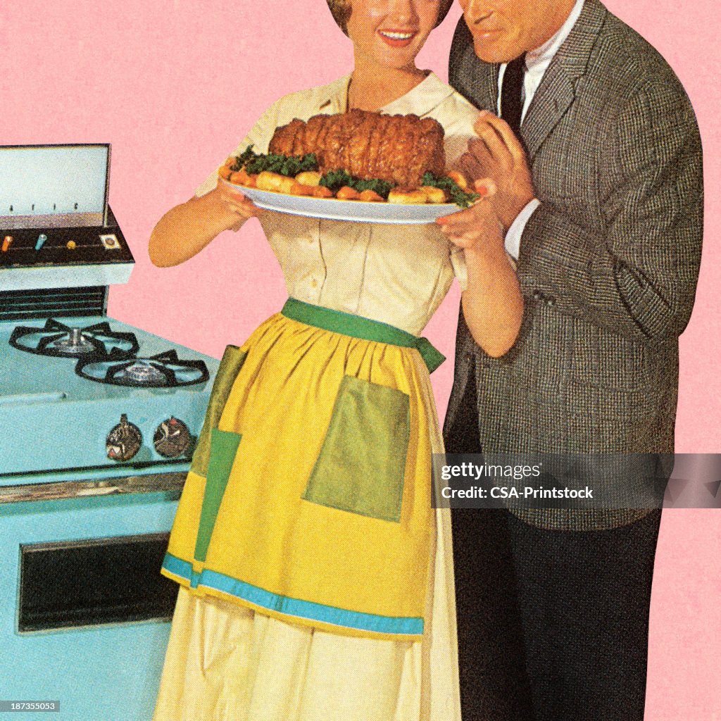 Paar genießen Sie Roastbeef