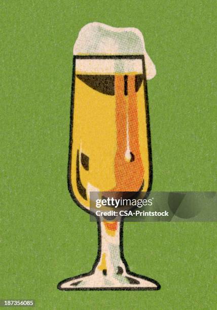 stockillustraties, clipart, cartoons en iconen met glass of beer - bierglas