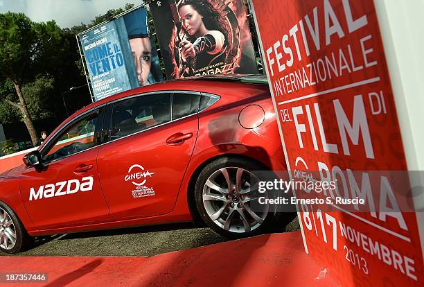 Mazda festival car is seen during the 'Planes 3D' Premiere during 8th Rome Film Festival on November 8, 2013 in Rome, Italy.