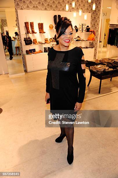 Magazine publisher poses during boutique opening at Town Square on November 7, 2013 in Las Vegas, Nevada.