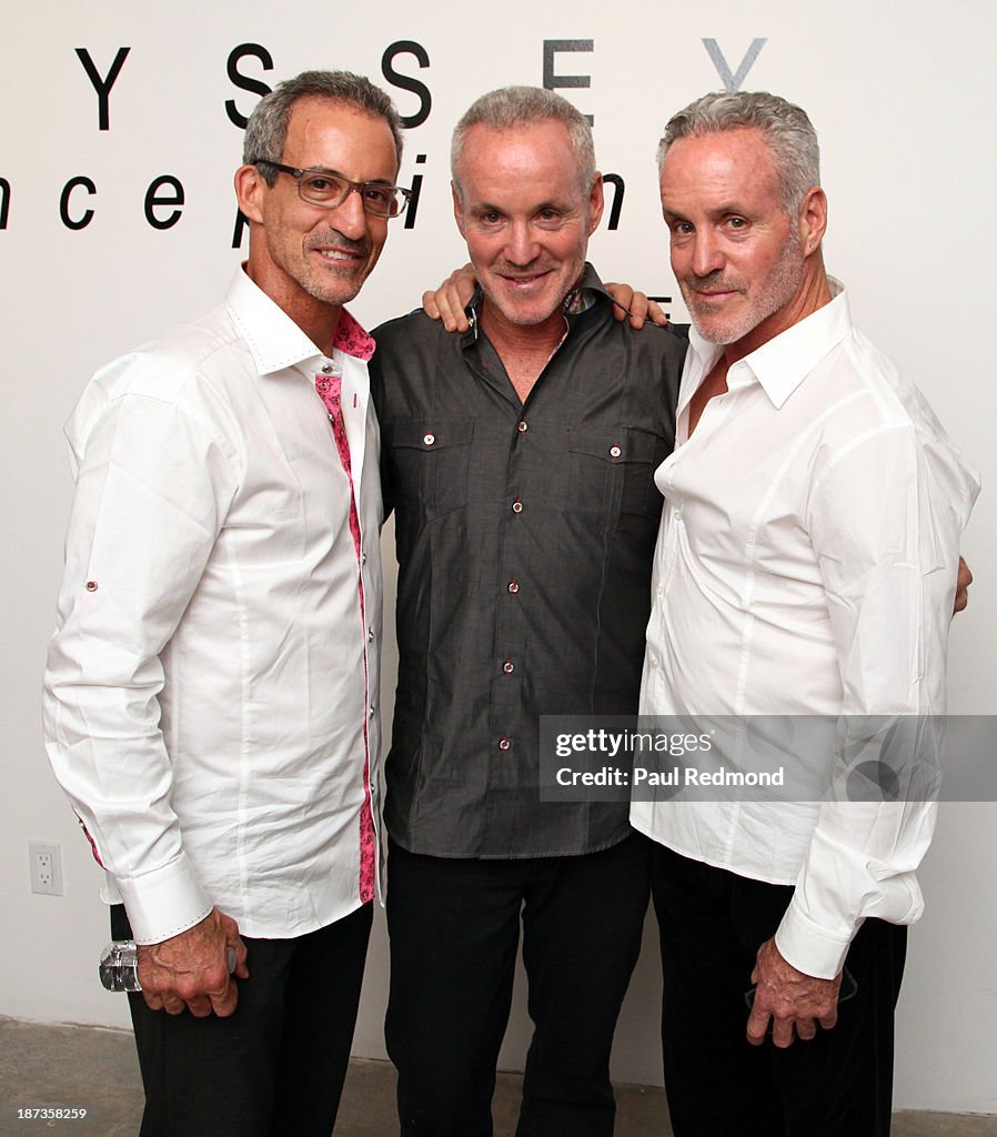 Bruce Loria Gallery owners Bruce Lurie, Scott Lurie and Craig Lurie attend the ...