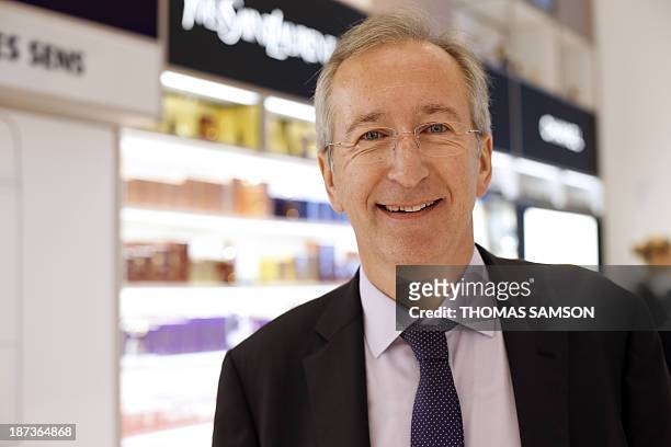 The chief executive officer of French cosmetics and perfume retailer chain Marionnaud, William Koeberle, poses on November 8, 2013 in the firm's...