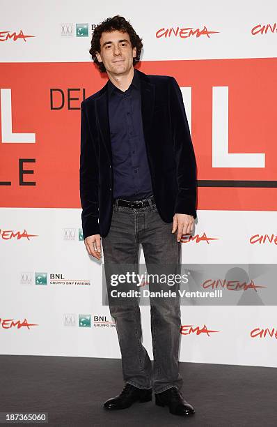 Actor Elio Germano attends the 'L'Ultima Ruota Del Carro' Photocall during the 8th Rome Film Festival at the Auditorium Parco Della Musica on...