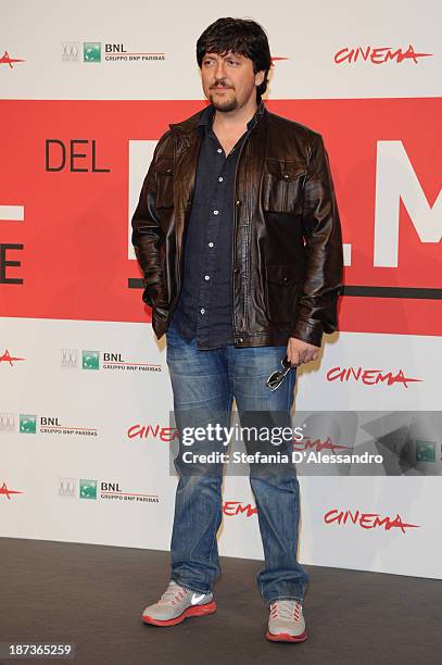 Ricky Memphis attends the 'L'Ultima Ruota Del Carro' Photocall during the 8th Rome Film Festival at the Auditorium Parco Della Musica on November 8,...