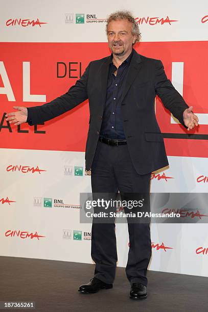 Giovanni Veronesi attends the 'L'Ultima Ruota Del Carro' Photocall during the 8th Rome Film Festival at the Auditorium Parco Della Musica on November...