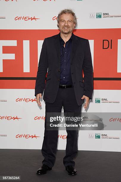 Giovanni Veronesi attends the 'L'Ultima Ruota Del Carro' Photocall during the 8th Rome Film Festival at the Auditorium Parco Della Musica on November...