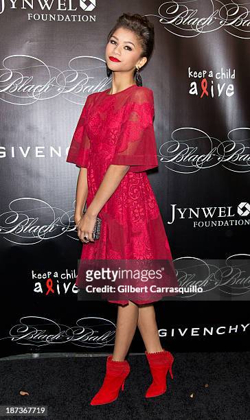 Actress/singer Zendaya attends the 10th annual Keep A Child Alive Black Ball at Hammerstein Ballroom on November 7, 2013 in New York City.