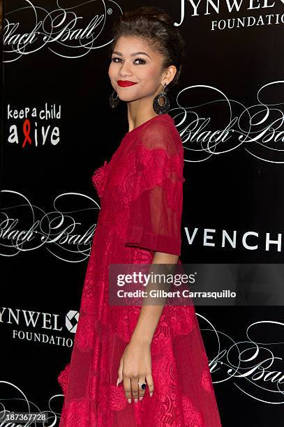 Actress/singer Zendaya attends the 10th annual Keep A Child Alive Black Ball at Hammerstein Ballroom on November 7, 2013 in New York City.