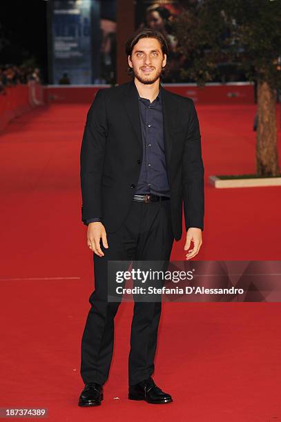 Actor Luca Marinelliattends 'Il Mondo Fino In Fondo' Premiere during The 8th Rome Film Festival on November 8, 2013 in Rome, Italy.