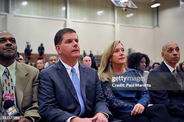 Boston Mayoral Candidate Marty Walsh, pictured with girlfriend Lorrie Higgins, wins the election by defeating John Connolly 52-48% replacing 5-term...