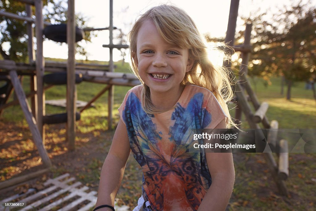 Having fun on the playground