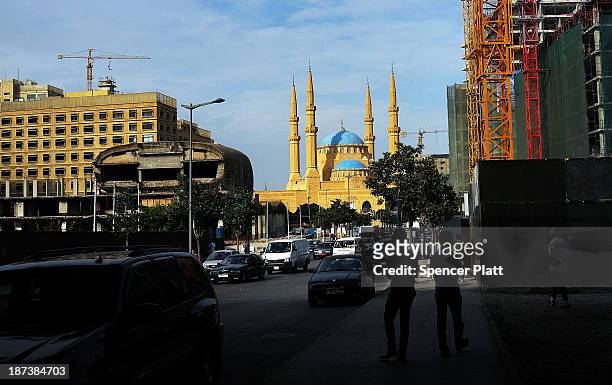 The Mohammad Al-Amin Mosque, a sunni mosque located in Martyrs' Square, is viewed on November 8, 2013 in Beirut, Lebanon. According to the U.N....