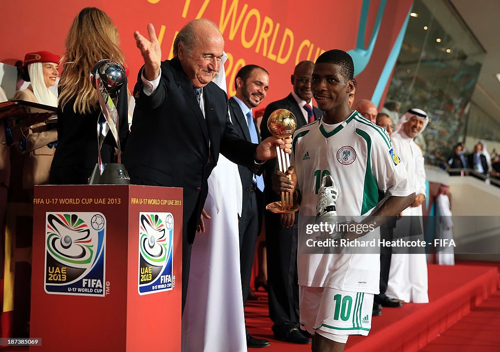Nigeria v Mexico: FIFA U-17 World Cup UAE 2013 Final