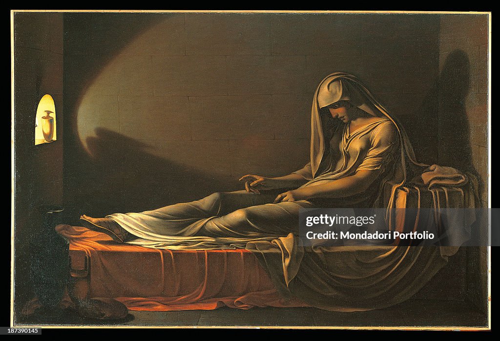 Rhea Silvia Buried Alive, by Saja Pietro, 19th Century, oil on canvas,