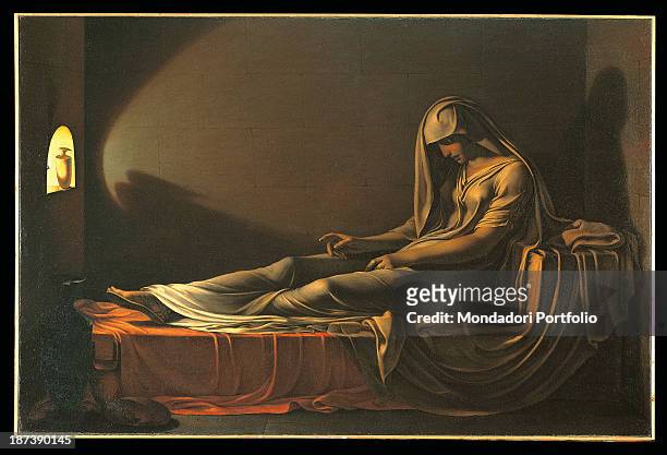 Italy, Campania, Caserta, Palazzo Reale-Reggia di Caserta, All, A shaded depiction of Rhea Silvia, the Vestal virgin buried alive for giving birth to...
