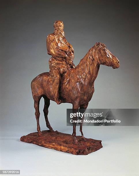 Italy, Piedmont, Verbania, Museo del Paesaggio, All, Lev Tolstoy in the saddle of a horse,