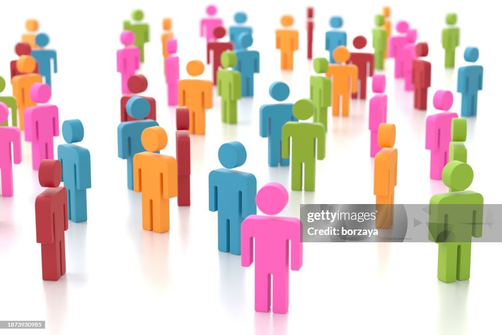 Group of people. Company congregation or population