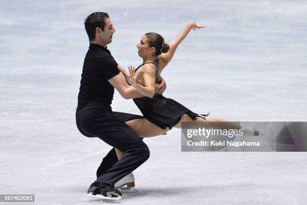 Paige Lawrence and Rudi Swiegers of Canada compete in the pair short program during day one of ISU Grand Prix of Figure Skating 2013/2014 NHK Trophy...