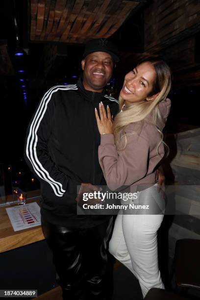 Vincent Herbert and Safiya Lyn attend Raheem DeVaughn's concert at City Winery on December 21, 2023 in New York City.