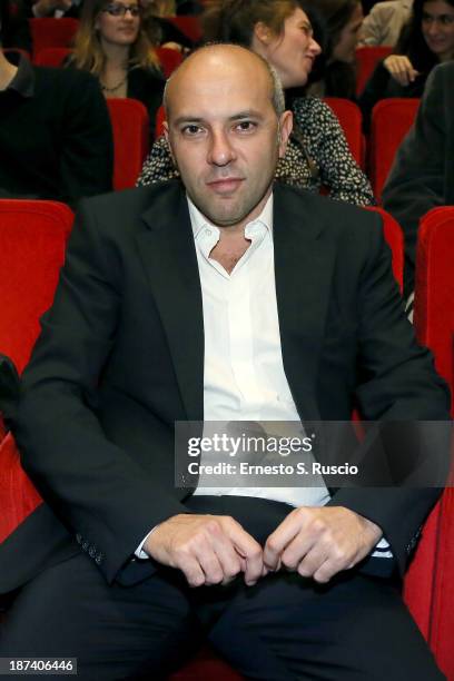 Director Vincenzo Marra attends 'L'Amministratore' Premiere during The 8th Rome Film Festival at the Auditorium Parco Della Musica on November 8,...