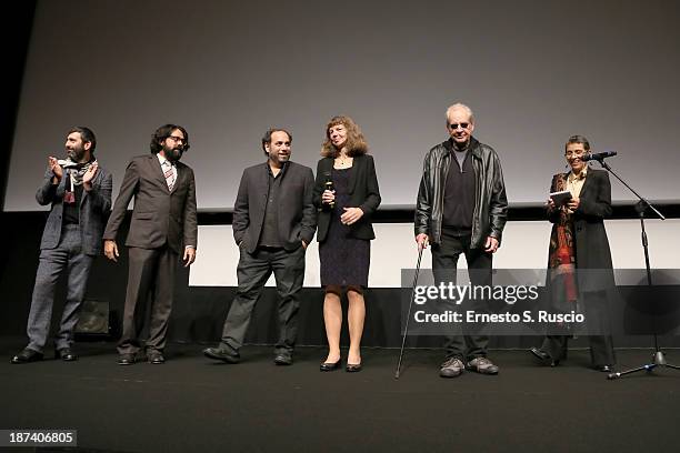 CinemaXXI Jury members Yuri Ancarani, Ashim Ahluwalia, Michael Wahrmann, Laila Pakalnina and Jury President Larry Clark attend the CinemaXXI Jury...