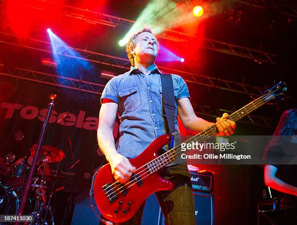 Toseland Bass Player of Toseland performs at 02 Academy on November 8, 2013 in Leicester, England.
