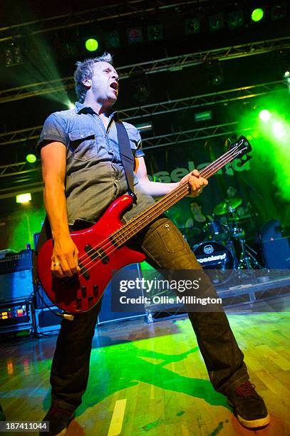 Bass Player of Toseland performs at 02 Academy on November 8, 2013 in Leicester, England.