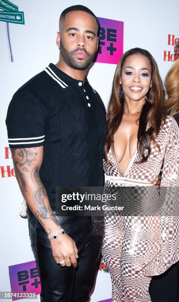 Anton Peeples and Erica Peeples attend the red carpet for "Heart For The Holidays" LA Private Screening at The Landmark Westwood on December 21, 2023...