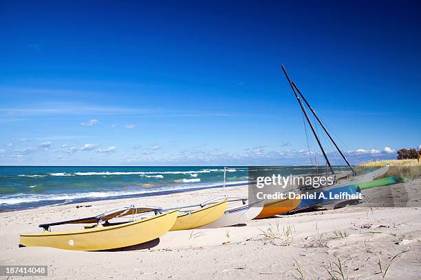 beached boats - michigan city indiana stock pictures, royalty-free photos & images