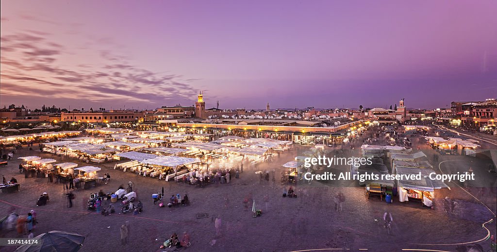 Jamaa el Fna Place sunset (Marrakech)