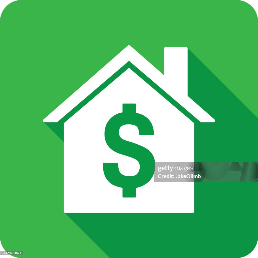 House Dollar Sign Icon Silhouette