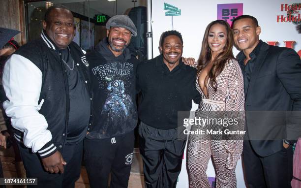Damien Douglas, Columbus Short, Kareem Grimes, Erica Peeples and Robert Ri'chard attends the red carpet for "Heart For The Holidays" LA Private...