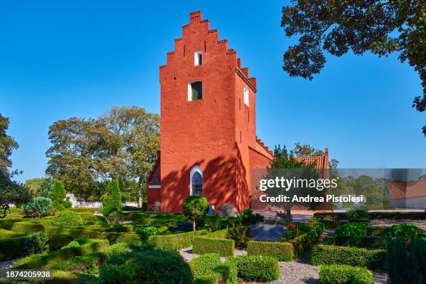 odden kirke church in odsherred, denmark - odden denmark stock pictures, royalty-free photos & images