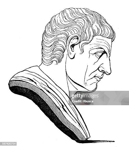 ilustrações de stock, clip art, desenhos animados e ícones de antiguidade ilustração de aristotele - aristóteles