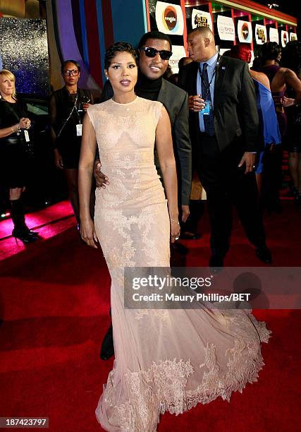 Singer/songwriter Toni Braxton and musician Kenneth "Babyface" Edmonds attend the Soul Train Awards 2013 at the Orleans Arena on November 8, 2013 in...
