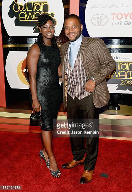 Host Anthony Anderson and Alvina Stewart attend the Soul Train Awards 2013 at the Orleans Arena on November 8, 2013 in Las Vegas, Nevada.